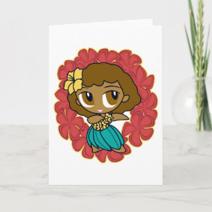 "Aloha Honeys" Greeting Cards in Red Kort