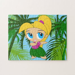 Aloha Honeys Hawaiian Blond Hula Girl Pussel