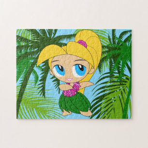 Aloha Honeys Hawaiian Blond Hula Girl Pussel