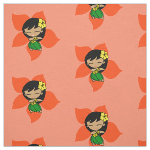 Aloha Honeys Hawaiian Hula Girl Hibiscus Tyg