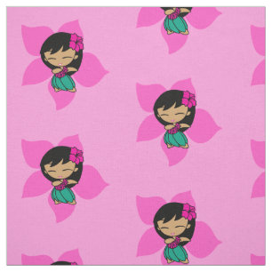 Aloha Honeys Hawaiian Hula Girl Hibiscus Tyg