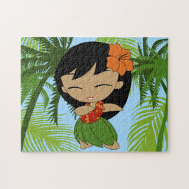 Aloha Honeys Hawaiian Hula Girl med Orange Pussel