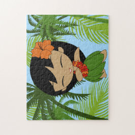 Aloha Honeys Hawaiian Hula Girl med Orange Pussel