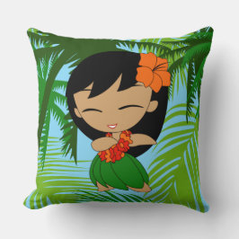 Aloha Honeys Hawaiian Hula Girl Reversibel Kudde