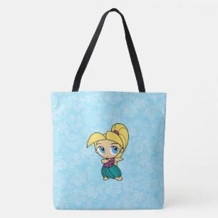 Aloha Honeys Hawaiian Turq Hula Girl Beach Bag Tygkasse