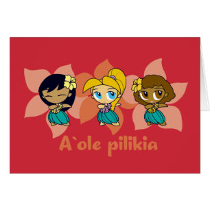 "Aloha Honeys" Hula-flickkort i Red Hälsningskort