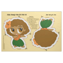 Aloha Honeys Hula Girl Doll Kit och Mönster Tyg