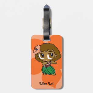 Aloha Honeys Hula Girl Hibiscus Luggage Tags Bagagebricka