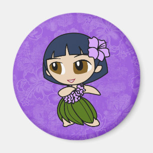 Aloha Honeys Hula Girl Hibiscus Magnets Magnet