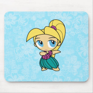 Aloha Honeys Hula Girl Hibiscus Mousepads Musmatta
