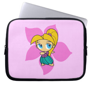 Aloha Honeys Hula Girl Hibiscus Neoprene Laptop Fodral
