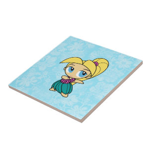 Aloha Honeys Hula Girl Hibiscus Tile Trivets Kakelplatta