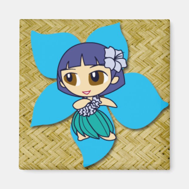 Aloha Honeys Hula Girl Magnets Magnet (Framsidan)
