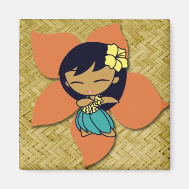 Aloha Honeys Hula Girl Magnets Magnet (Framsidan)