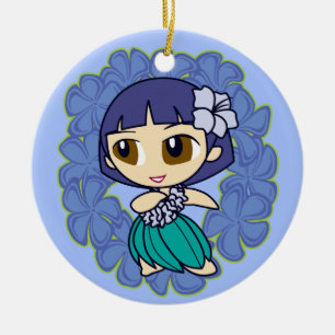 Aloha Honeys Hula Girl Ornaments Julgransprydnad Keramik