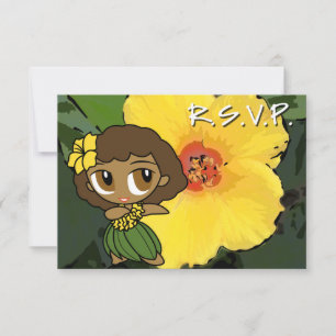Aloha Honeys Hula Girl OSA kort