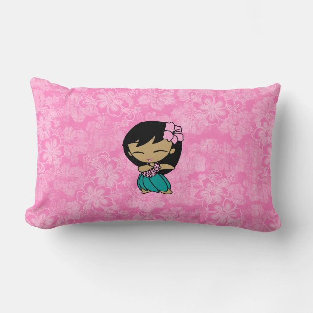 Aloha Honeys Hula Girl Reversible Lumbar Pillows Lumbarkudde (Framsida)