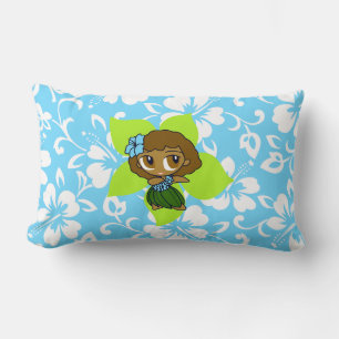 Aloha Honeys Hula Girl Reversible Lumbar Pillows Lumbarkudde