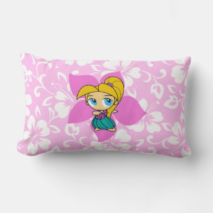 Aloha Honeys Hula Girl Reversible Lumbar Pillows Lumbarkudde