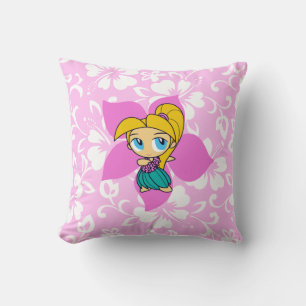Aloha Honeys Hula Girl Reversible Square Pillows Kudde