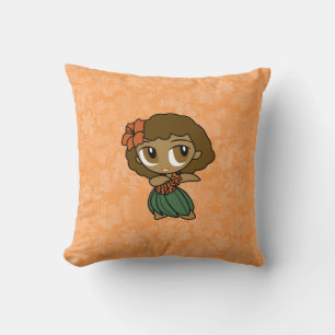 Aloha Honeys Hula Girl Reversible Square Pillows Kudde