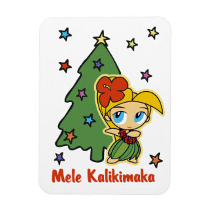 Aloha Honeys jul Blond Hula Girl Magnet