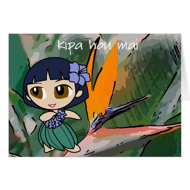 "Aloha Honeys"-Kom-visitkort Hälsningskort (Framsidan Horizontal)