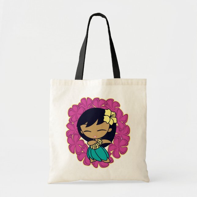 "Aloha Honeys" Tote bags i Fuchsia Tygkasse (Framsidan)