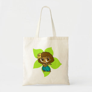"Aloha Honeys" Tote in Natl/Lime Tygkasse