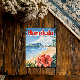 Aloha Honolulu Vintage Reseposters Vykort