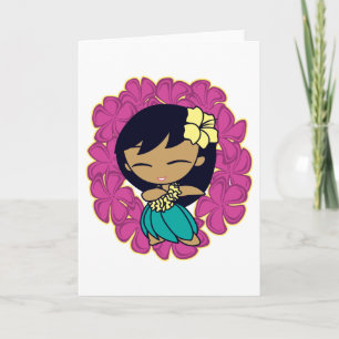 "Aloha honung" hälsningkort i Fuchsia Kort
