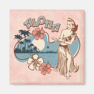 Aloha Hula flickamagnet Magnet