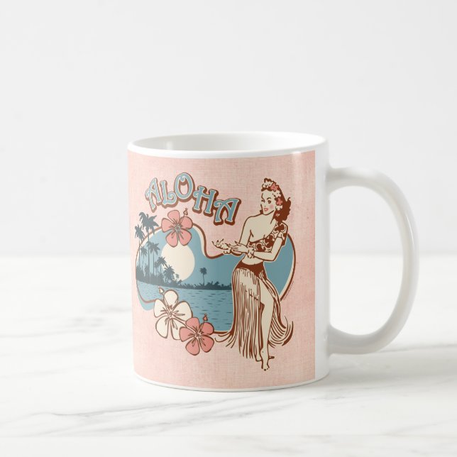Aloha Hula flickamugg Kaffemugg (Höger)
