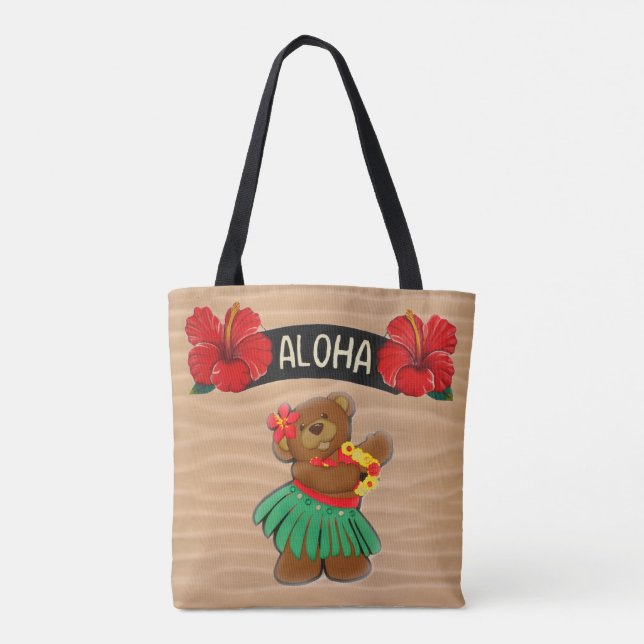 Aloha Hula Teddybjörn Tygkasse (Baksida)