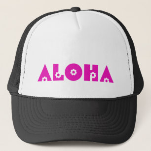 Aloha i rosa blommor keps