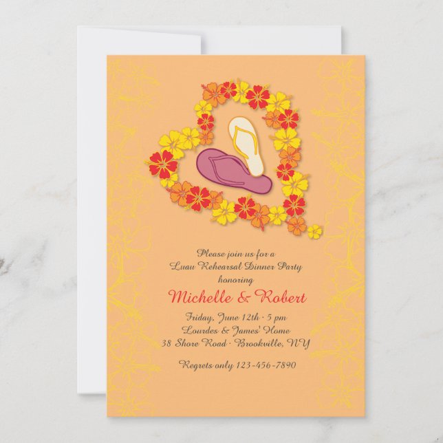 Aloha Kärlek-inbjudan Inbjudningar (Framsida)