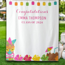 Aloha-klass 2024 Studenten Luau-bakgrund