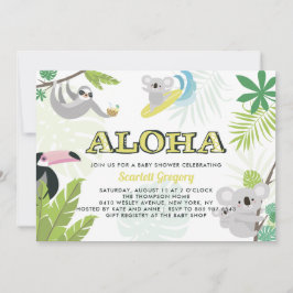 Aloha Koala Tropical Baby Shower-inbjudan Inbjudningar