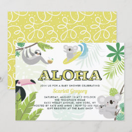 Aloha Koala Tropical Baby Shower-inbjudan Inbjudningar