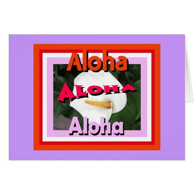Aloha kort (Framsidan Horizontal)