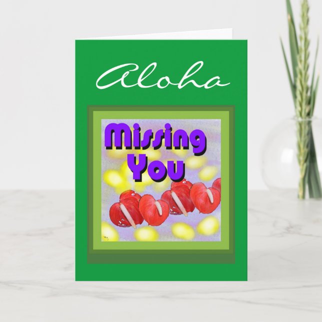 Aloha-kort (saknar dig) kort (Framsida)