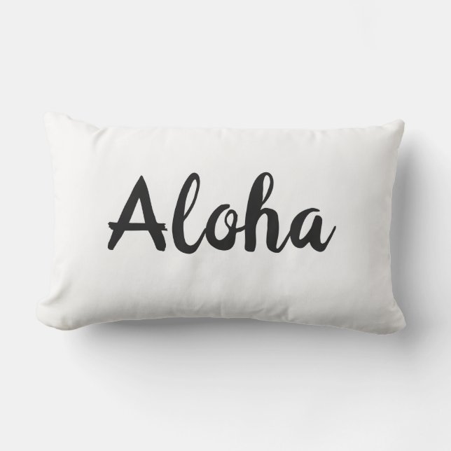 Aloha kudder vit - utomhus- lumbarkudde (Framsida)