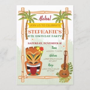 Aloha Luau Birthday-inbjudan Inbjudningar