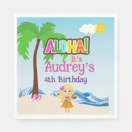 Aloha Luau Birthday Pappersservett
