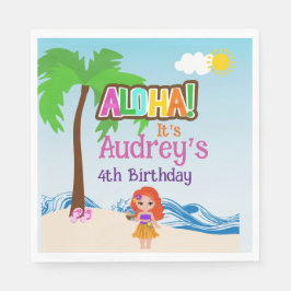 Aloha Luau Birthday Pappersservett