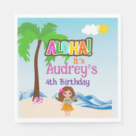 Aloha Luau Birthday Pappersservett