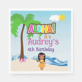 Aloha Luau Birthday Pappersservett