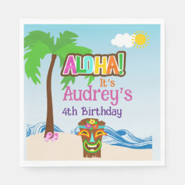 Aloha Luau Birthday Pappersservett