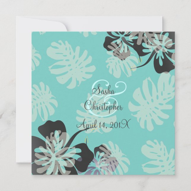 Aloha/Luau  Bröllopsinbjudningar Inbjudningar (Framsida)