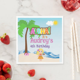 Aloha Luau Födelsedag Pappersservett